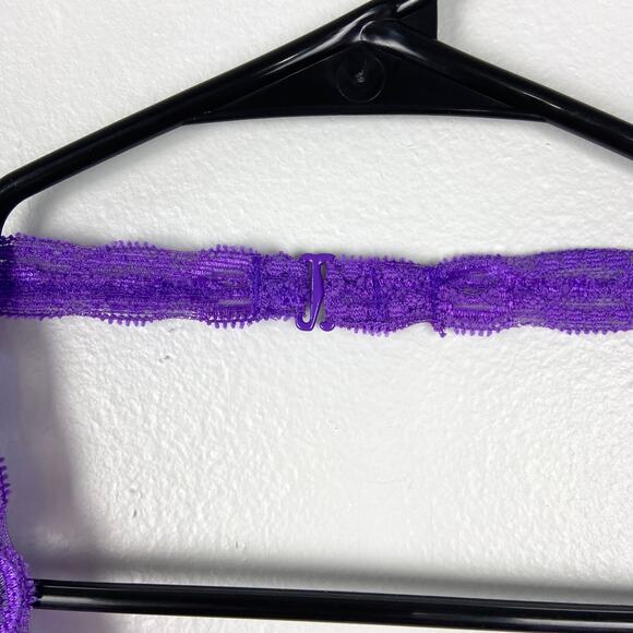 Victoria's Secret Lace Halter Neckline Lingerie Top Babydoll Purple Size Medium - Picture 7 of 9